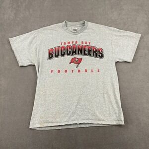 Vintage Tampa Bay Buccaneers T Shirt Mens Large Heather Gray Delta Football NFL